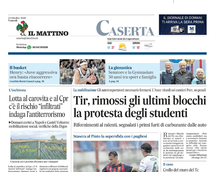 IL MATTINO: Edilizia, aziende in difficoltà 